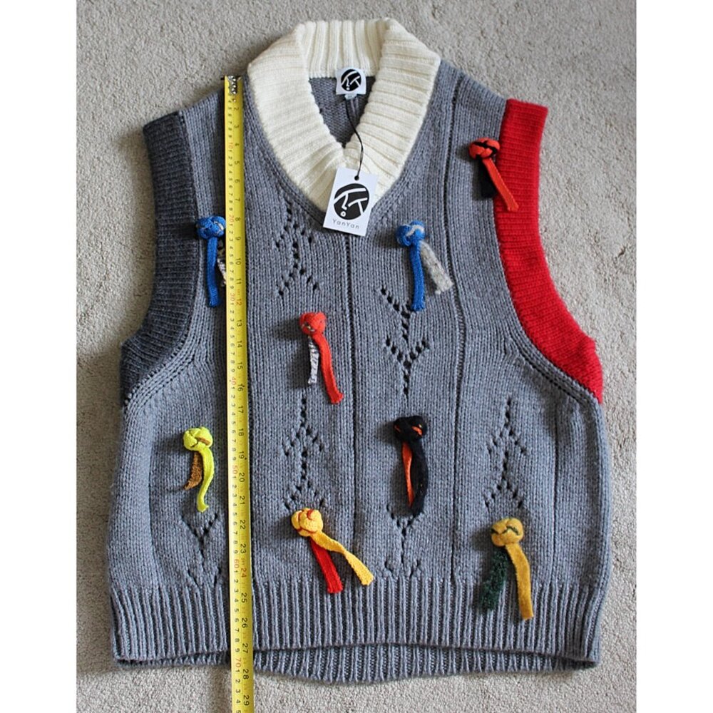 New W/Tags - Yan Yan Frosty Oversize Merino Wool Vest, Med Oversize - $495 — image 8 of 8